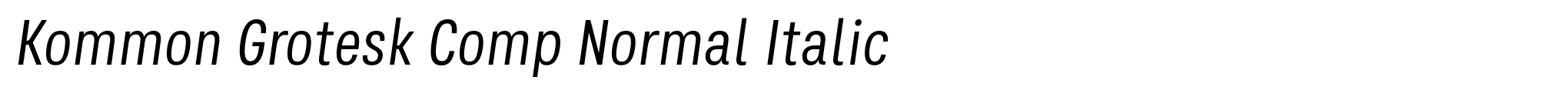 Kommon Grotesk Comp Normal Italic image